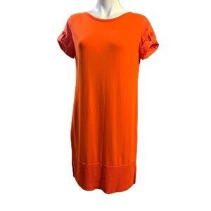 AKRIS Punto Orange knit  shirt dress